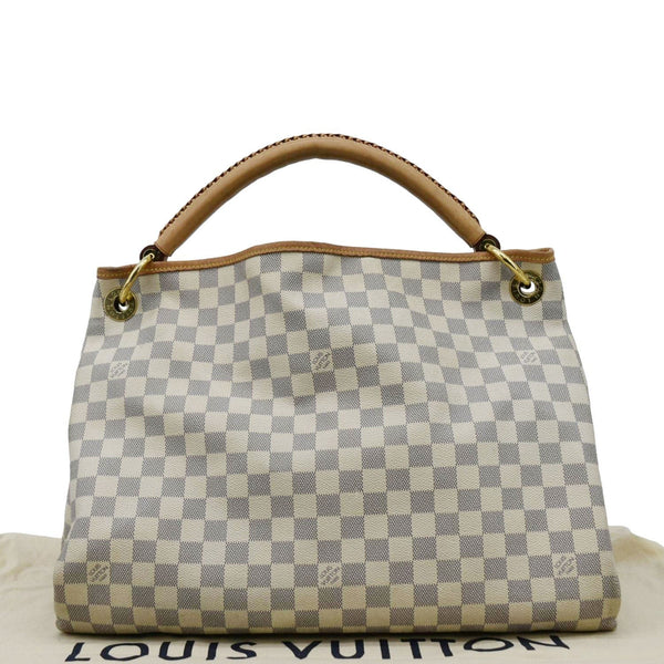 LOUIS VUITTON  Artsy MM Damier Azur Hobo Shoulder Bag White