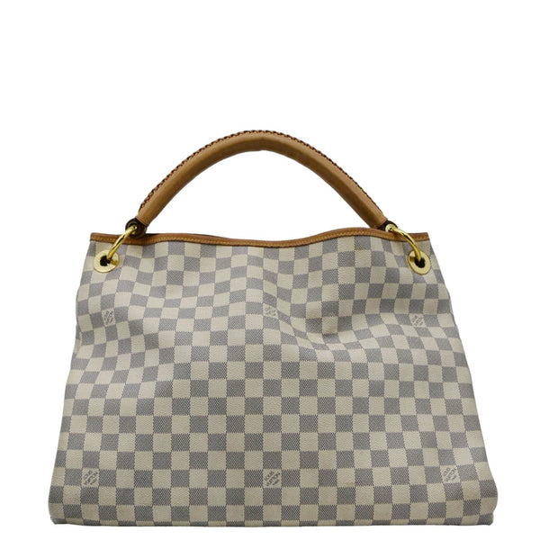 LOUIS VUITTON  Artsy MM Damier Azur Hobo Shoulder Bag White