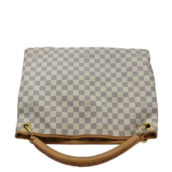 LOUIS VUITTON  Artsy MM Damier Azur Hobo Shoulder Bag White