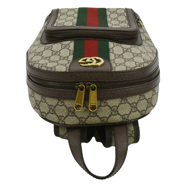 GUCCI Ophidia Small GG Supreme Canvas Backpack Beige 547965