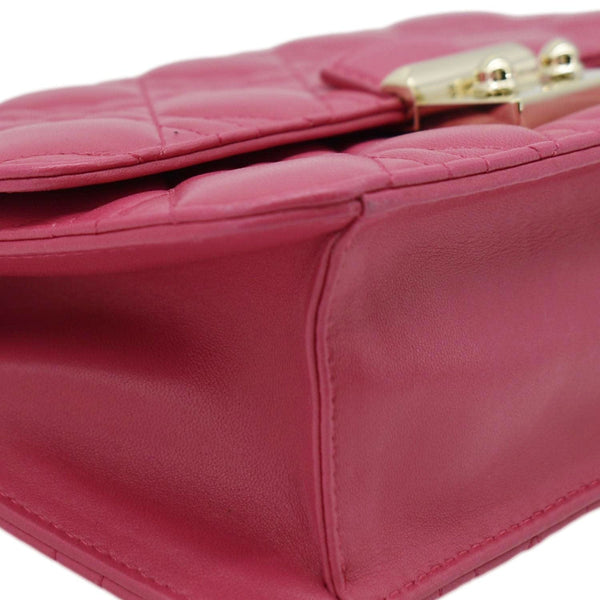 CHRISTIAN DIOR Miss Dior Promenade Cannage Quilted Leather Crossbody Bag Fuchsia
