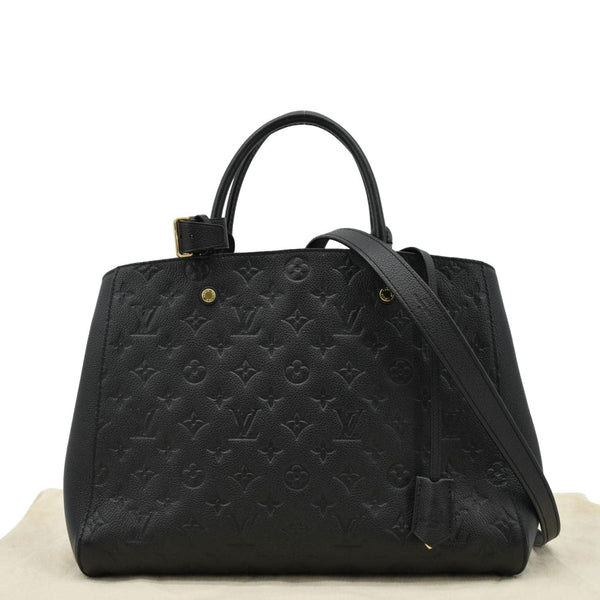 LOUIS VUITTON Montaigne MM Monogram Empreinte Shoulder Bag Black