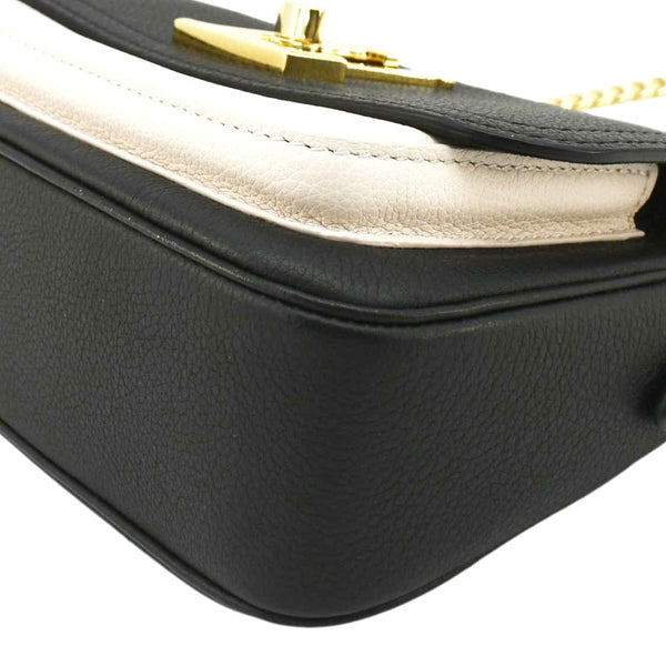 LOUIS VUITTON Lockme Tender Grained Calfskin Leather Shoulder Bag Black