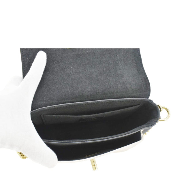 LOUIS VUITTON Lockme Tender Grained Calfskin Leather Shoulder Bag Black