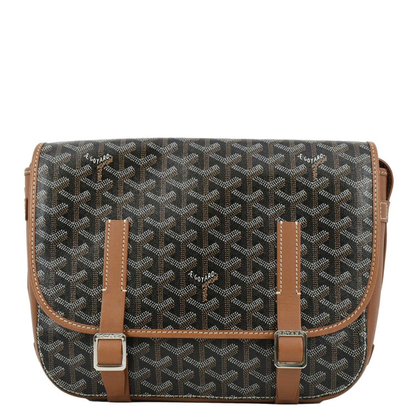 Goyard Belvedere MM Goyardine Canvas Crossbody Bag Tan