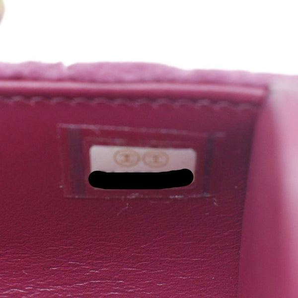 CHANEL Camellia Velvet Chain Vanity Bag Pink
