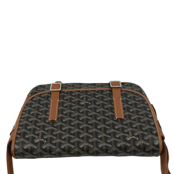 Goyard Belvedere MM Goyardine Canvas Crossbody Bag Tan