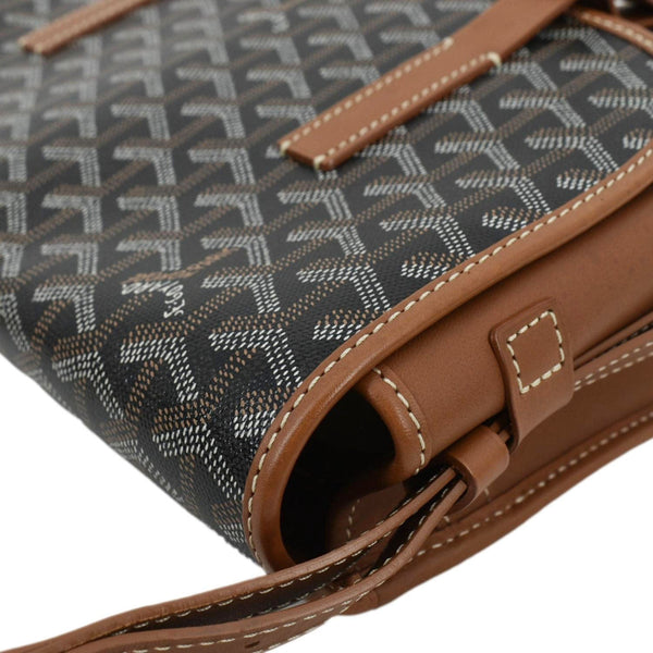 Goyard Belvedere MM Goyardine Canvas Crossbody Bag Tan