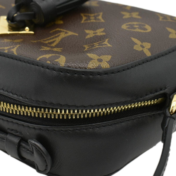 LOUIS VUITTON Saintonge Monogram Canvas Shoulder Bag Noir Black