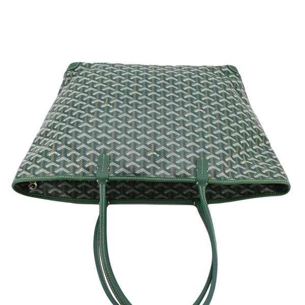 GOYARD Artois MM Canvas Tote Shoulder Bag Green