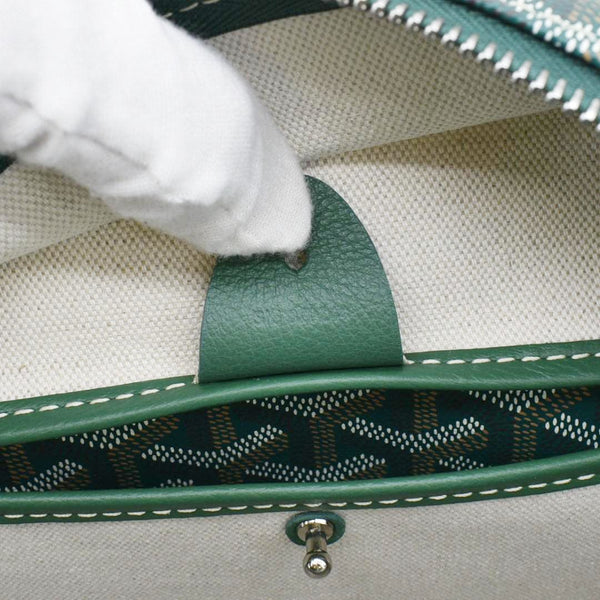GOYARD Artois MM Canvas Tote Shoulder Bag Green
