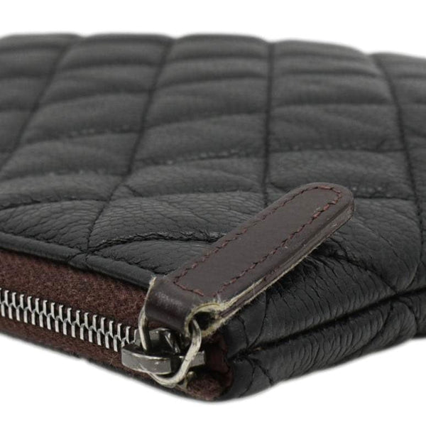 CHANEL Classic O-Case Caviar Leather Zip Pouch Black