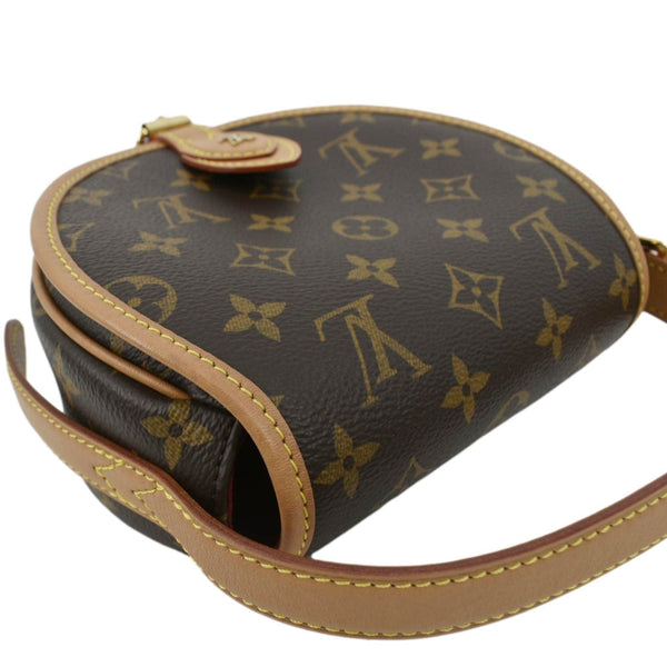 LOUIS VUITTON Tambourin Monogram Canvas Crossbody Bag Brown