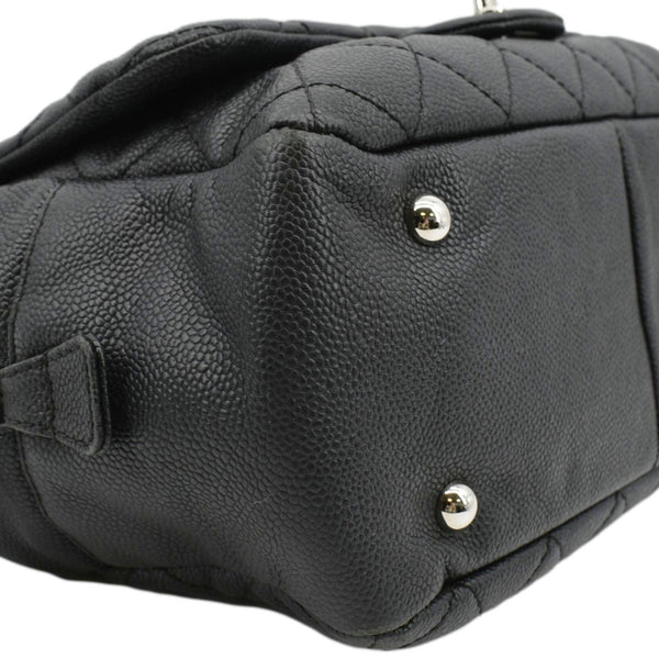 CHANEL Camera Quilted Caviar Leather Shoulder Bag Black