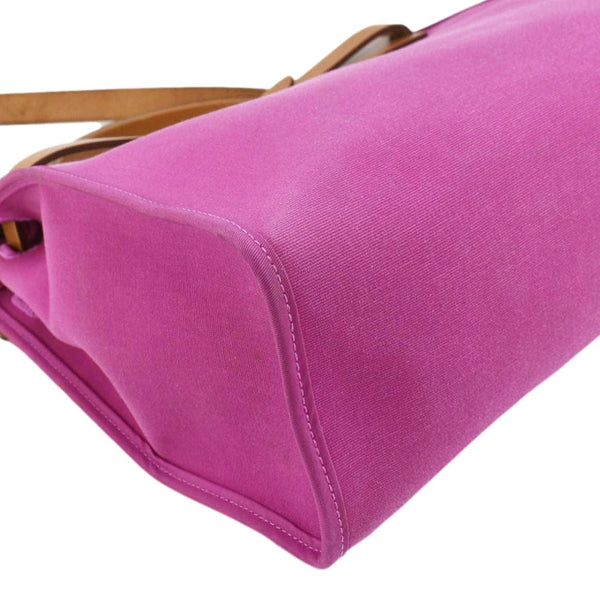 HERMES Herbag Zip Retourne 31 Toile Canvas Tote Shoulder Bag Fuchsia