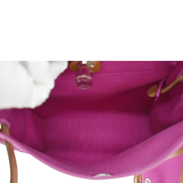 HERMES Herbag Zip Retourne 31 Toile Canvas Tote Shoulder Bag Fuchsia