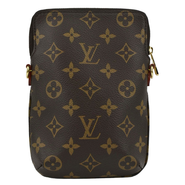 LOUIS VUITTON Utility Phone Sleeve Monogram Canvas Crossbody Bag Brown
