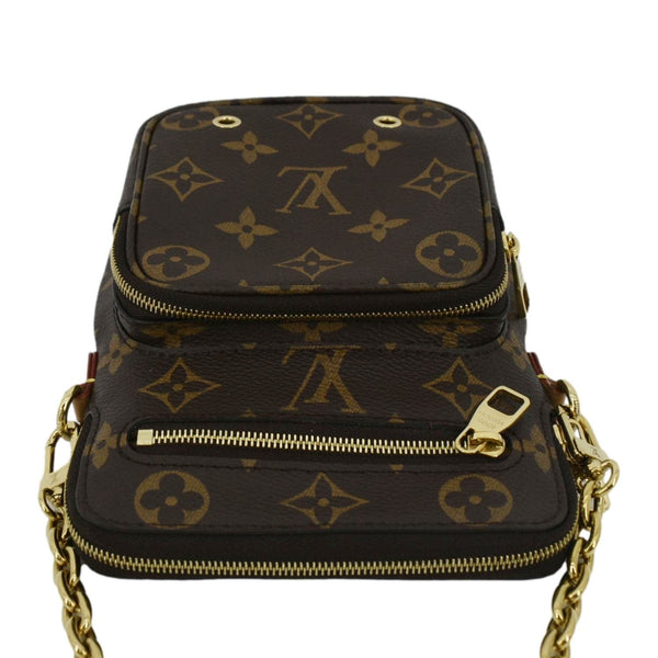 LOUIS VUITTON Utility Phone Sleeve Monogram Canvas Crossbody Bag Brown