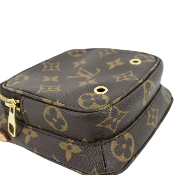 LOUIS VUITTON Utility Phone Sleeve Monogram Canvas Crossbody Bag Brown