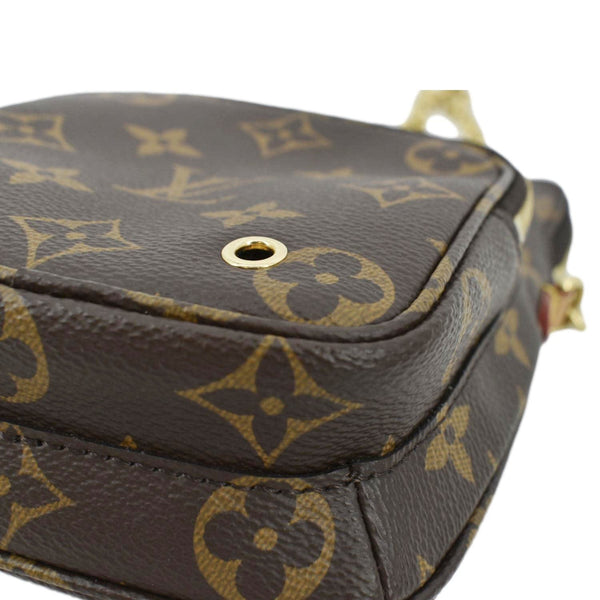 LOUIS VUITTON Utility Phone Sleeve Monogram Canvas Crossbody Bag Brown