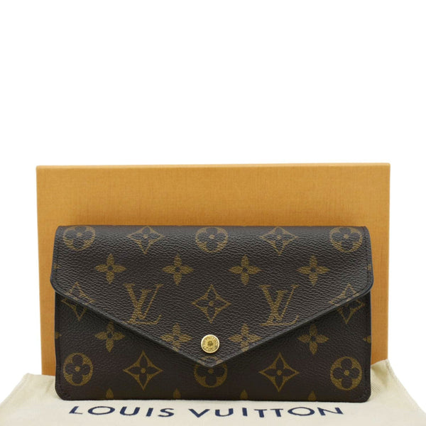 LOUIS VUITTON Sarah Monogram Canvas Wallet Brown