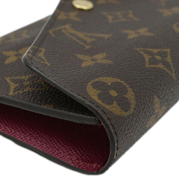 LOUIS VUITTON Sarah Monogram Canvas Wallet Brown