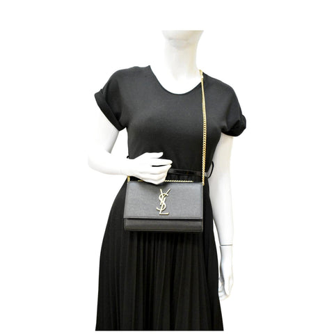 YVES SAINT LAURENT Kate Small Leather Crossbody Bag Black