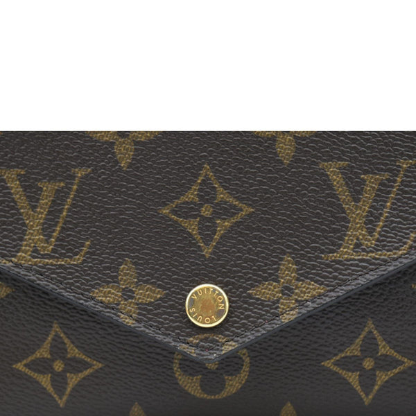 LOUIS VUITTON Sarah Monogram Canvas Wallet Brown