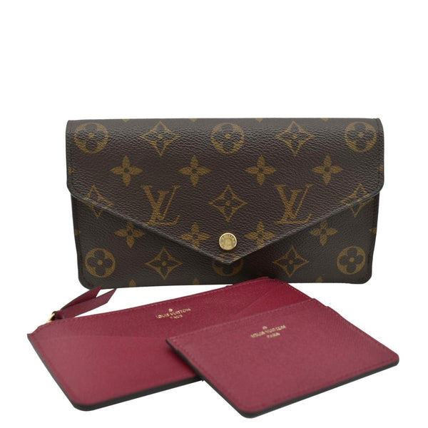 LOUIS VUITTON Sarah Monogram Canvas Wallet Brown
