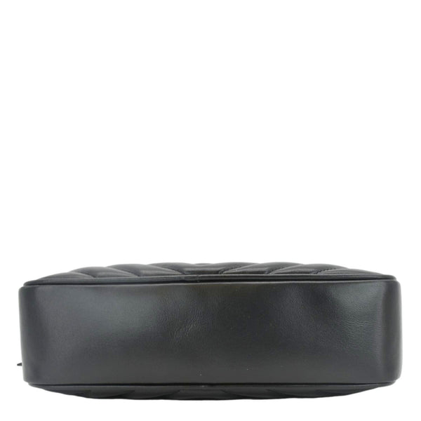 YVES SAINT LAURENT Lou Camera Chevron Leather Crossbody Bag Black