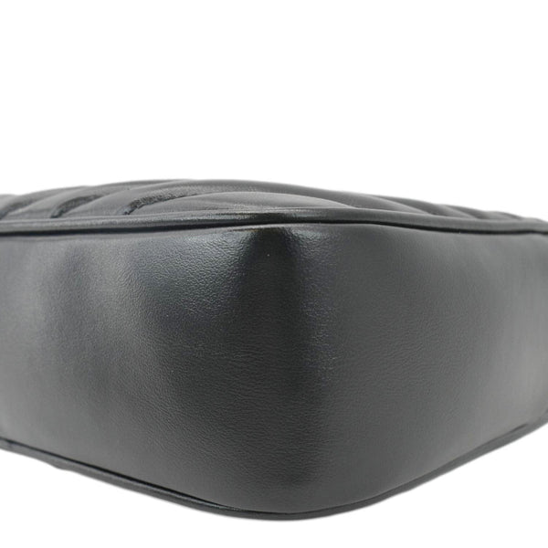 YVES SAINT LAURENT Lou Camera Chevron Leather Crossbody Bag Black