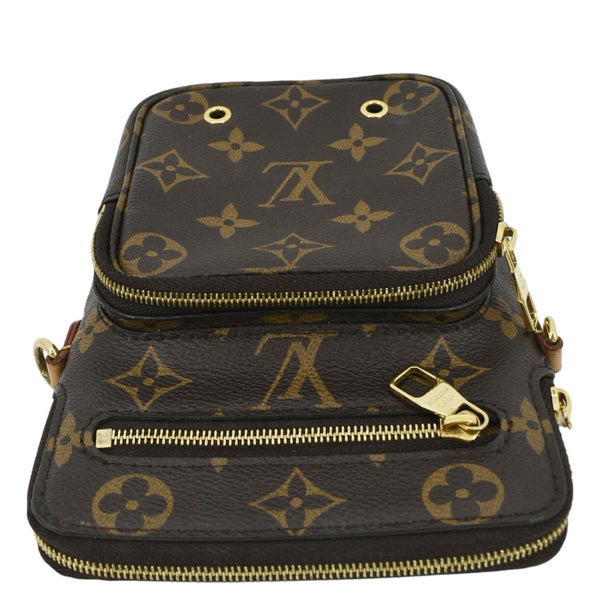 LOUIS VUITTON Utility Phone Sleeve Monogram Canvas Crossbody Bag Brown
