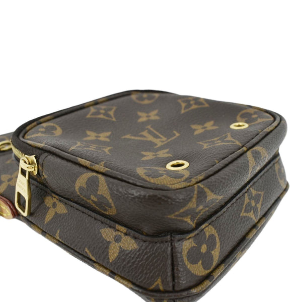LOUIS VUITTON Utility Phone Sleeve Monogram Canvas Crossbody Bag Brown