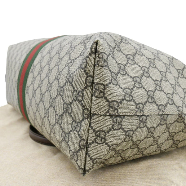 GUCCI Ophidia Medium GG Supreme Tote Shoulder Bag Beige 631685