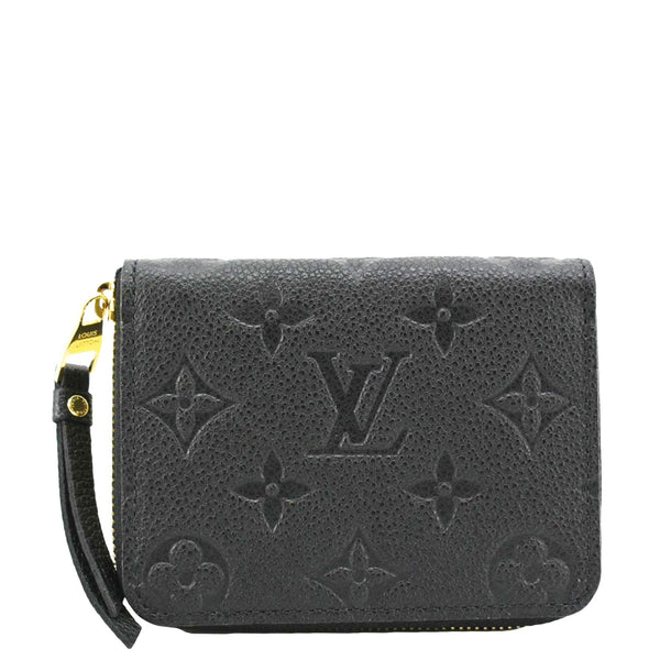LOUIS VUITTON Monogram Empreinte Leather Zippy Coin Purse Black