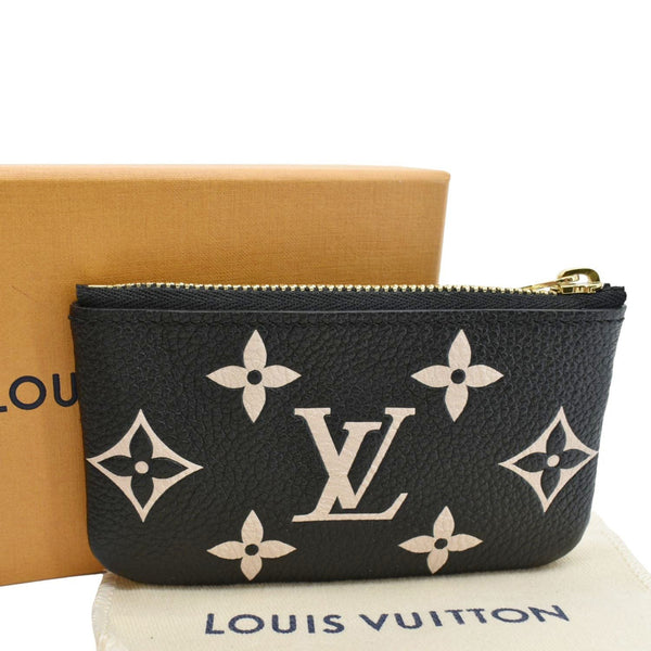 LOUIS VUITTON Pochette Key Cles Giant Monogram Empriente Leather Bicolor