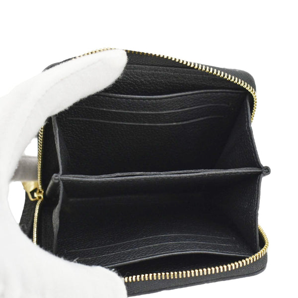 LOUIS VUITTON Monogram Empreinte Leather Zippy Coin Purse Black