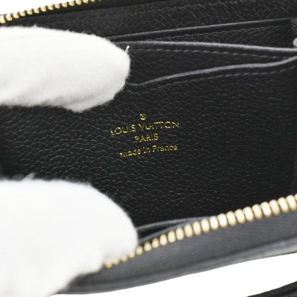 LOUIS VUITTON Monogram Empreinte Leather Zippy Coin Purse Black