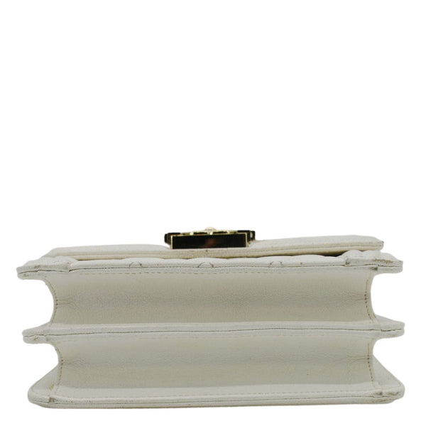 CHANEL North South Boy Quilted Leather Crossbody Bag White