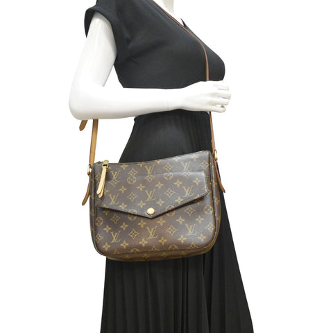 LOUIS VUITTON Mabillon Monogram Canvas Shoulder Crossbody Bag Brown
