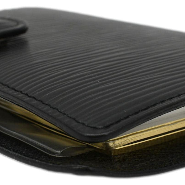 LOUIS VUITTON Ring Agenda Small Epi Leather Organizer Cover Black