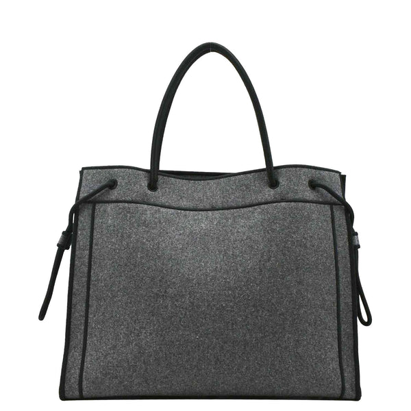 FENDI Sunshine Flannel Wool Shoulder Bag Grey