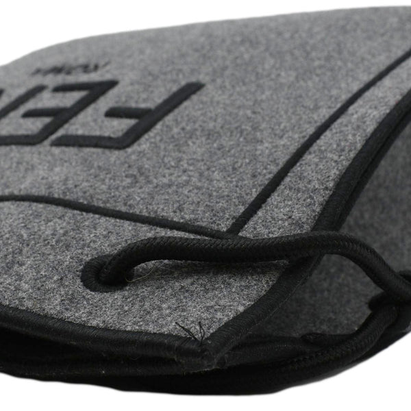 FENDI Sunshine Flannel Wool Shoulder Bag Grey