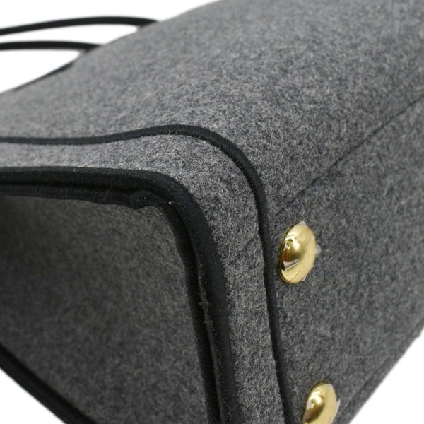 FENDI Sunshine Flannel Wool Shoulder Bag Grey