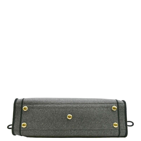 FENDI Sunshine Flannel Wool Shoulder Bag Grey