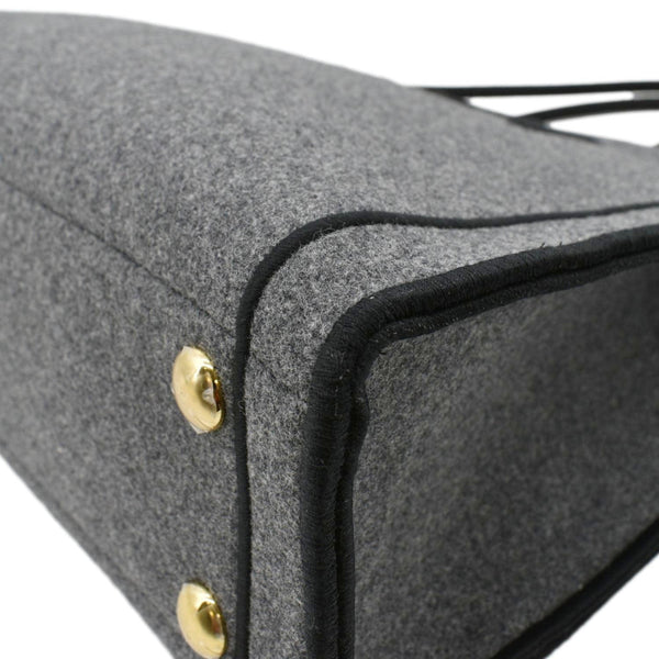 FENDI Sunshine Flannel Wool Shoulder Bag Grey