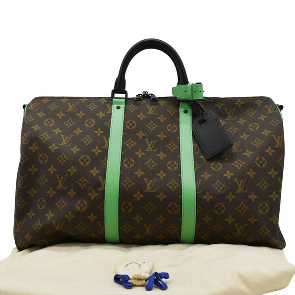 LOUIS VUITTON Keepall 55 Bandouliere Monogram Macassar side look