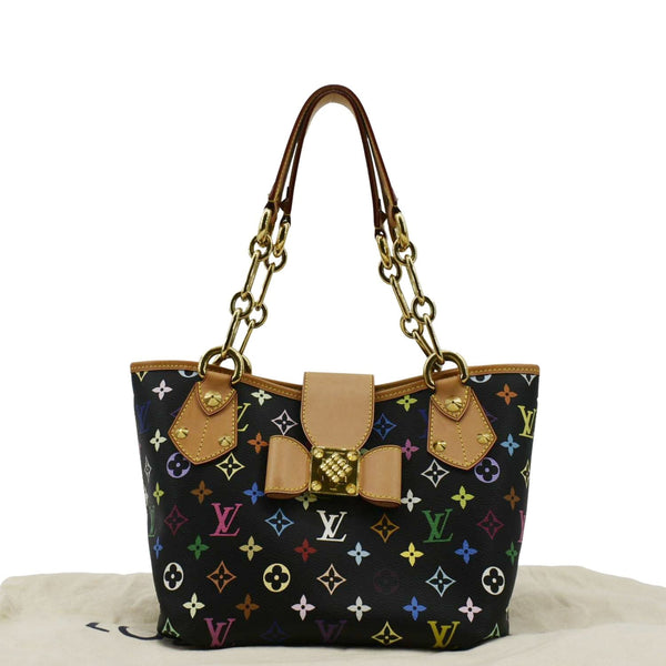 LOUIS VUITTON Annie MM Multicolor Monogram Canvas Shoulder Bag Black