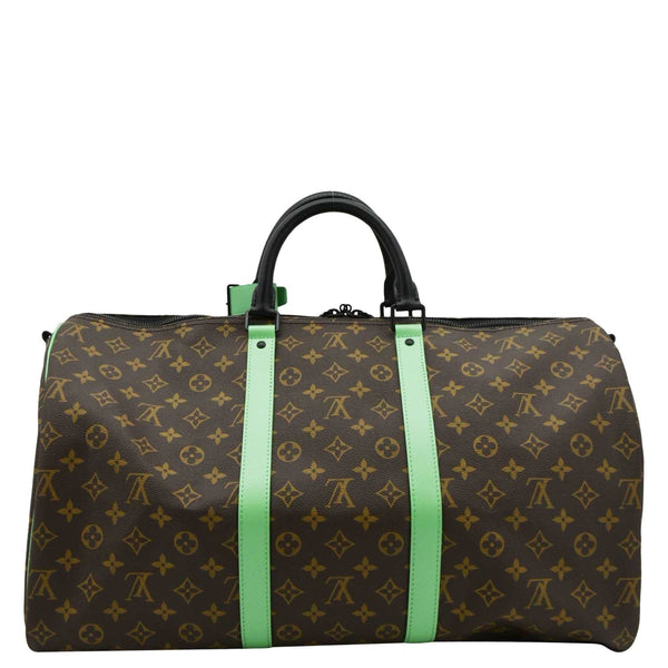 LOUIS VUITTON Keepall 55 Bandouliere Monogram Macassar back side look