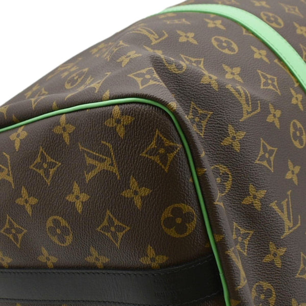 LOUIS VUITTON Keepall 50 Bandouliere Monogram Macassar Travel Bag Green